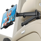 360° draaibare tablet­houder voor autohoofdsteun