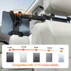 360° draaibare tablet­houder voor autohoofdsteun