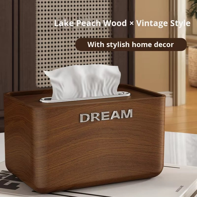 luxe tissuebox met walnoothoutlook