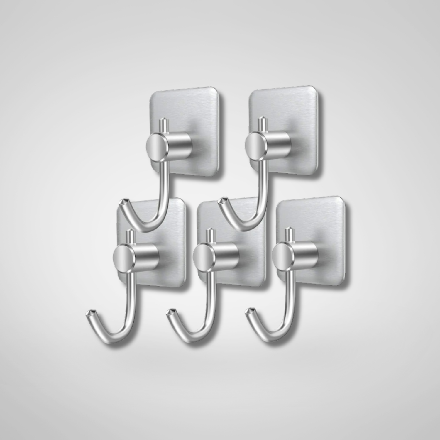 zelfklevende rvs j-wandhaak (set van 4)