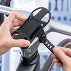 Telefoonhouder zonder gereedschap op het fietsstuur monteren