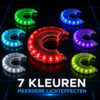 Fietswielverlichting met zeven kleuren en meerdere lichteffecten