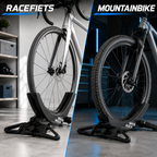 Verstelbare fietsstandaard voor racefiets en mountainbike